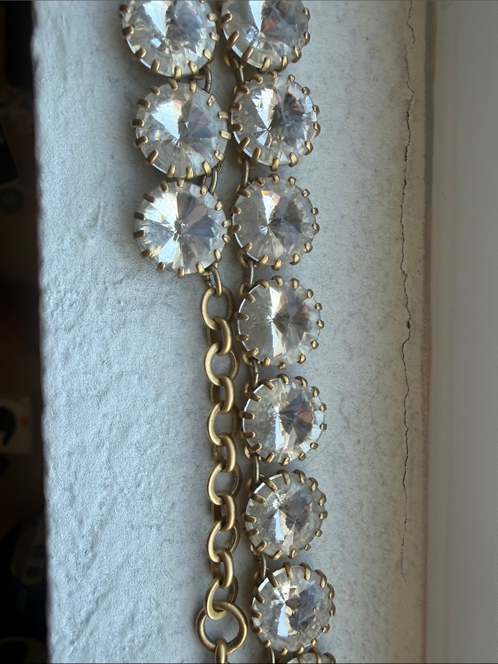 J. Crew Venus Fly trap clear crystal 15”-17” statement necklace - Picture 6 of 7